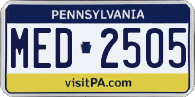 PA license plate MED2505