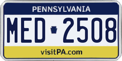 PA license plate MED2508