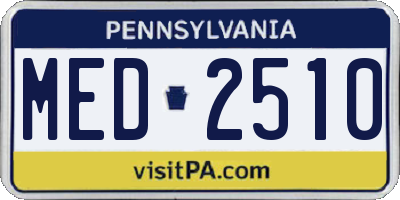 PA license plate MED2510