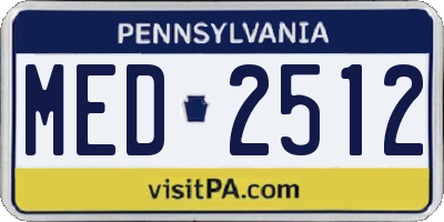 PA license plate MED2512