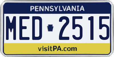 PA license plate MED2515