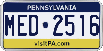 PA license plate MED2516