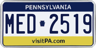 PA license plate MED2519