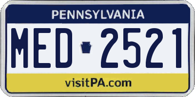 PA license plate MED2521