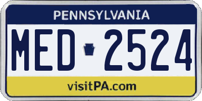 PA license plate MED2524