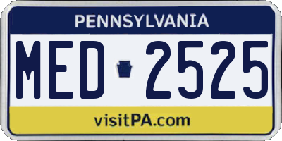 PA license plate MED2525