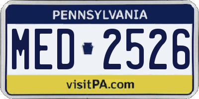 PA license plate MED2526