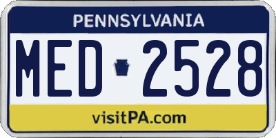 PA license plate MED2528