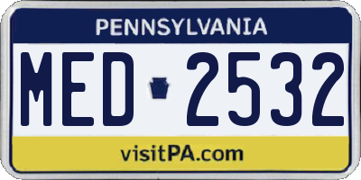 PA license plate MED2532