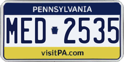 PA license plate MED2535