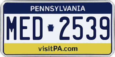 PA license plate MED2539