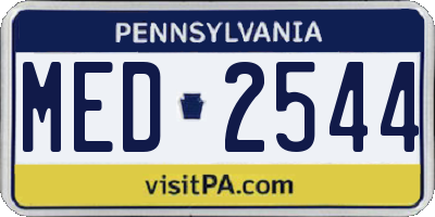 PA license plate MED2544