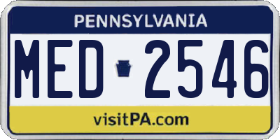 PA license plate MED2546