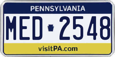 PA license plate MED2548