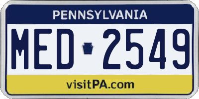 PA license plate MED2549