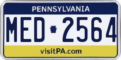PA license plate MED2564