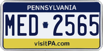 PA license plate MED2565