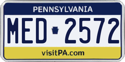 PA license plate MED2572
