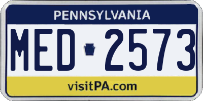 PA license plate MED2573