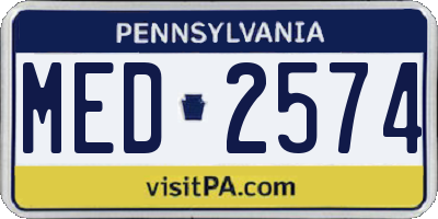 PA license plate MED2574