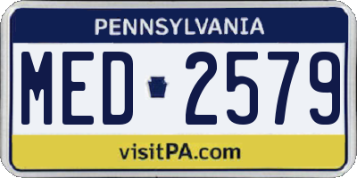 PA license plate MED2579