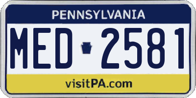 PA license plate MED2581