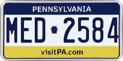 PA license plate MED2584