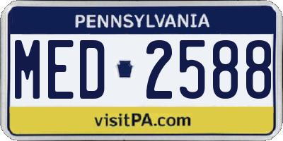 PA license plate MED2588