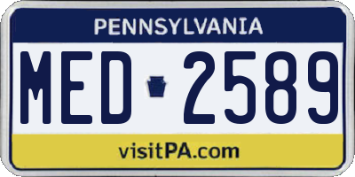 PA license plate MED2589