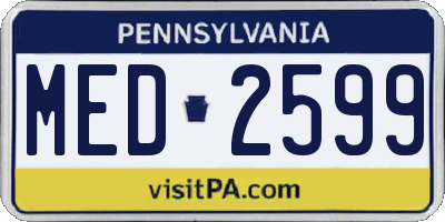 PA license plate MED2599
