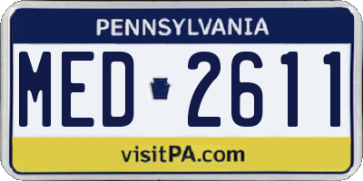 PA license plate MED2611