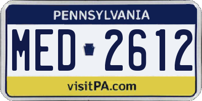 PA license plate MED2612