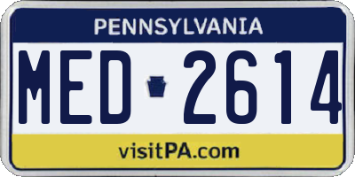 PA license plate MED2614