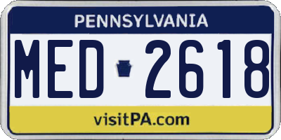 PA license plate MED2618