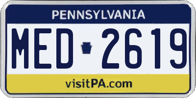 PA license plate MED2619