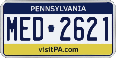 PA license plate MED2621