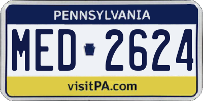 PA license plate MED2624