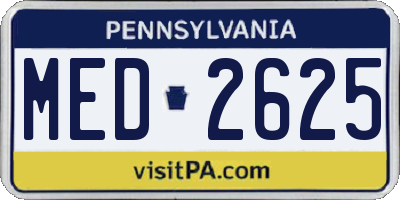 PA license plate MED2625