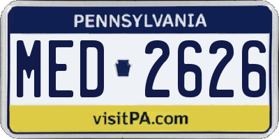 PA license plate MED2626