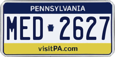 PA license plate MED2627