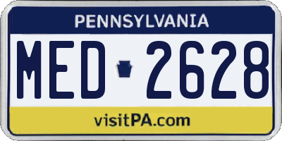 PA license plate MED2628