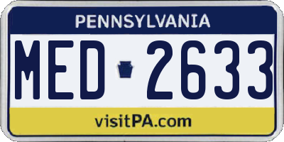 PA license plate MED2633