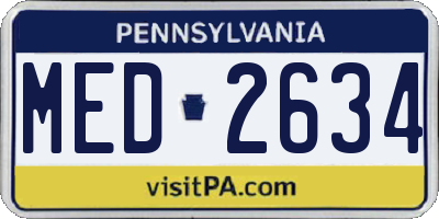 PA license plate MED2634