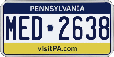 PA license plate MED2638