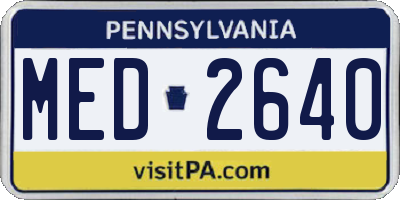 PA license plate MED2640