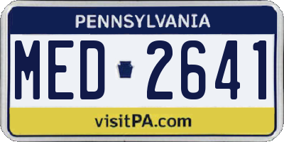 PA license plate MED2641