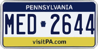 PA license plate MED2644