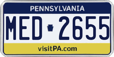 PA license plate MED2655