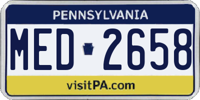 PA license plate MED2658