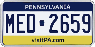PA license plate MED2659